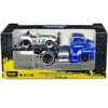 1950 Ford COE Flatbed Truck Blue & 1964 Shelby Cobra #6 Silver Metallic with Stripes 1/64 Diecast Model Cars by Muscle Machines - 2 of 3