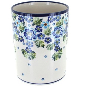 Blue Rose Polish Pottery 832 Zaklady Utensil Jar - 1 of 1