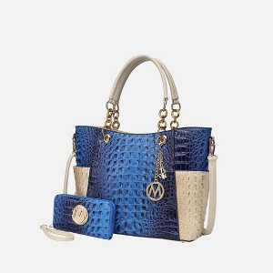 MKF Collection Merlina Faux Crocodile-Embossed Women’s Tote Bag & matching Wallet by Mia K - 1 of 4