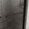 Double Sliding Glass Shower Door  60 in. W x 72 in. H Aluminum Framed Shower Enclosure , Stainless Steel Hardware, Bathroom Panel,Matte Black - 3 of 4