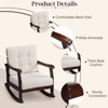 Karl Home | Black Patio Rocking Chair With Removable Beige Cushion - 2 of 4