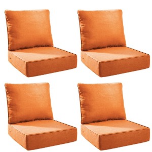 Gymojoy Outdoor Deep Seat Cushion Set 24 x 24 x 6 Inch - 4 Pair - 1 of 4