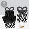Big Dot of Happiness Zebra Print - Square Favor Gift Boxes - Safari Party Bow Boxes - Set of 12 - 3 of 4