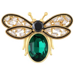 Anna-Kaci Bee Brooch Pin for Women Zircon Animal Brooches Crystal Honeybee Bumblebee Lapel Pins - 1 of 4