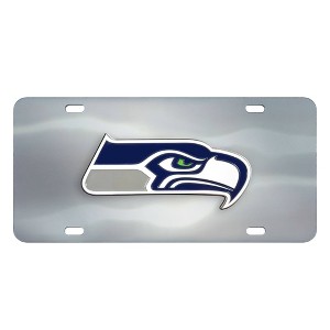 NFL Seattle Seahawks Stainless Steel Metal License Plate - 1 of 4