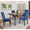 NicBex Dining Room Table Set for 4 Morden Dining Table Set with Wooden Tabletop, Metal Legs and 4 Velvet Chairs for Dining Room - 2 of 4