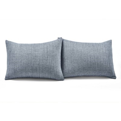 Lush Decor Lush Décor 3pc King Solid Kantha Pick Stitch Yarn Dyed Woven Quilt/Coverlet Set Navy/Off-White: Reversible Bedding Set with Shams — фото 5