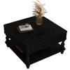 GDFStudio Melisande Mid-Century Modern Square Fluted Lift-Top Coffee Table with Hidden and Open Storage - 4 of 4