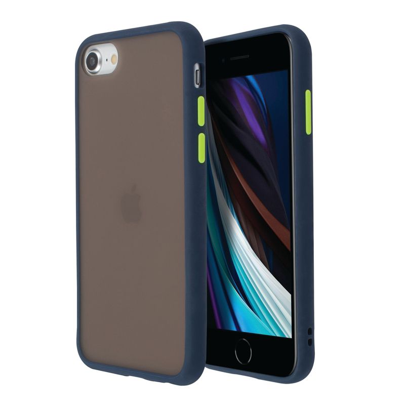 Insten Translucent Matte Case Hybrid Hard Back Soft Edges TPU Full Body Cover Compatible with Apple iPhone, 1 of 10