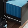 SEVOBAL Utility Storage Drawers 3 Drawer Mobile Rolling Lateral File Cabinet, Storage Organizer for Home Office and Kids Room, Black, 36"*18"*6" - 4 of 4