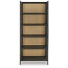 Signature Design by Ashley Abyard 5 Shelf Rattan Bookcase, Black - 4 of 4