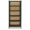 Signature Design by Ashley Abyard 5 Shelf Rattan Bookcase, Black - image 4 of 4