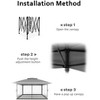 Garvee 13x13FT Pop Up Gazebo, Canopy Tent with Mosquito Netting, Outdoor Patio Gazebo, Backyard Tent for Party, Outdoor Dining,  Lawn, Garden - 3 of 4