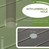 Resenkos Patio Dining Tables,Patio Tables,Round Patio Table with Umbrella Hole, Outdoor Dining Table for 4 People, White - 2 of 4
