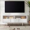 59" Solid Wood Mid-Century Modern 3-Drawer TV Stand with Open Storage and Concealed Drawers for Living Room and Bedroom - 4 of 4