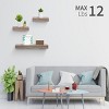 SEVOBAL Decorative Bookshelf Floating Shelves Wall Mounted Wood Shelves, Hanging Shelf Storage Decor Wall Shelves, Beige, 23.62"*3.94"*1.57" - 3 of 4
