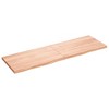 vidaXL Wall Shelf Light Brown 63 in.x19.7 in.x(0.8 in.-1.6 in.) Treated Solid Wood Oak - 2 of 4