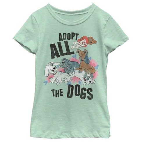 Girl s Pound Puppies Adopt All The Dogs T shirt Target