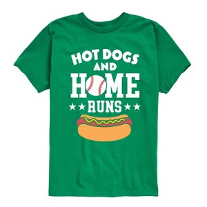 Boys' - Instant Message - Hot Dogs And Home Runs Short Sleeve Graphic T-Shirt - 1 of 4