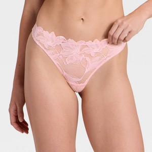 Women's Lace Cut Out Thong Underwear - Auden™ - 1 of 4