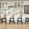 DSVIMOY Counter and Bar Stool 360 Swivel Barstool for Modern Kitchen and Dining Spaces, White, 24.02"*24.02"*18.5" - 2 of 4