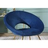 Maliang Velvet Upholstered Accent Chair with Gold Tone Finished Base - 2 of 4