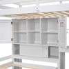 PAGED Twin Size Loft Bed Modern Wooden Bed Frame with Wardrobe, 2 Windows and Ladder and Guardrail for Bedroom - 4 of 4