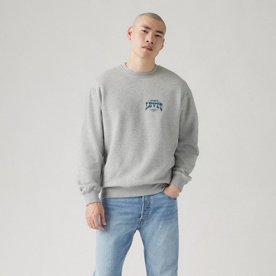 Levi's® Men's Logo Crewneck Relaxed Fit Sweatshirt - Gray M