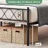 Twin Size Metal Bed Frame with Headboard and Footboard, Iron-Art Heart Design Platform Bed for Girls and Boys – Pink/Black - 4 of 4