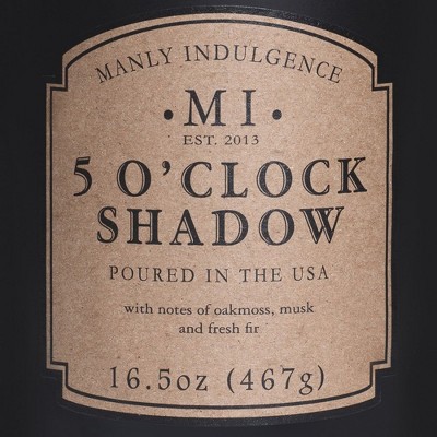 16.5oz Matte Black Glass Jar Soy Candle with Masculine Scent
