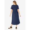 Woman Within Plus Size Short-Sleeve Scoopneck Empire Waist Dress - 3 of 4