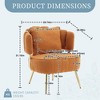 HOMEFUN Modern Boucle Accent Chair Upholstered Tufted Armchair with Metal Frame - 3 of 4