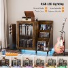 VINGLI Record Player Stand with Vinyl Storage, Vinyl Record Holder Up to 350 Albums, Record Player Table with LED＆Charging Station - 3 of 4
