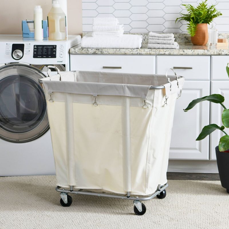 Household Essentials Commercial Laundry Cart Silver, 3 of 10