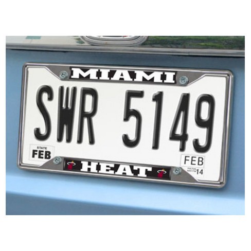 Nba Fan Mats License Plate Frame Miami Heat Target