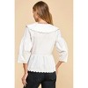 Women's Exclusive Charm Peter Pan Collar Top - TCEC - 3 of 4