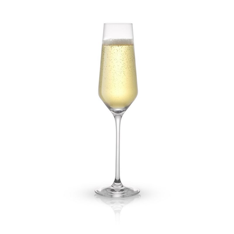JoyJolt Layla Crystal Champagne Flute Glasses - Set of 8 Champagne Glasses – 6.7 oz, 4 of 12