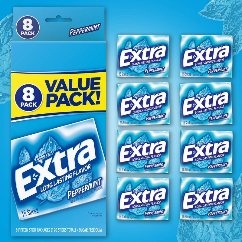 Extra Peppermint Sugar-Free Gum Value Pack &#8211; 120ct, 3 of 11