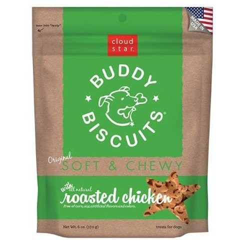 Cloud Star Soft & Chewy Roasted Chicken Buddy Biscuits Dog Treats-6 Oz ...