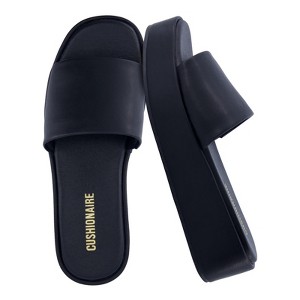 CUSHIONAIRE KUDOS Women’s Platform Sandals – Wedge Sandals for Women, Comfortable Slip-On Shoes, Dressy Summer Sandals with Cushioned Footbed - 1 of 4
