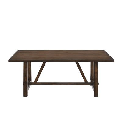 Kaelyn Dark Oak Rectangular Dining Table with Trestle Base