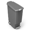 Simplehuman 40l Slim Plastic Step Trash Can : Target