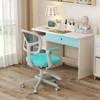 Costway Kids Desk Chair Children Study Chair with Adjustable Height, Armrest & Footrest Purple/Pink/Green/Gray/Blue - 4 of 4