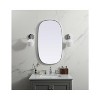 Elegant Lighting Metal Frame Oval Mirror 20x36 Inch in Silver - 2 of 4