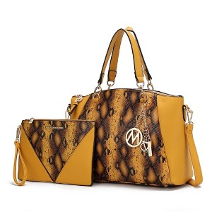 MKF Collection Addison Snake Embossed Women’s Tote Bag with matching Wristlet Pouch by Mia K - 1 of 4