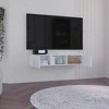 49" Floating TV Stand with Concealed Storage, Central Open Shelf, and Cable Management for Living Room and Bedroom - 4 of 4
