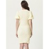 Allegra K Women's Summer Puff Sleeve Cute Elegant Party Midi Dress - 3 of 4