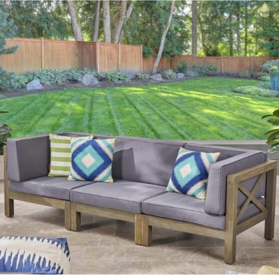 Maggift Outdoor Patio Seating Sets, Unique Design, Ideal for Conversations, Perfect for Gardens and Living Spaces, Gray, 90.75"*30.25"*26.5"