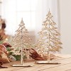 Tree (Set of 2) 10.5"H, 12.5"H Aluminum/Wood - 2 of 3