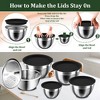 Itopfox Stainless Steel Mixing Bowls with Lids Set, 16PCS Nesting Storage Bowls with Colander, Strainer & Grater for Kitchen - 2 of 4